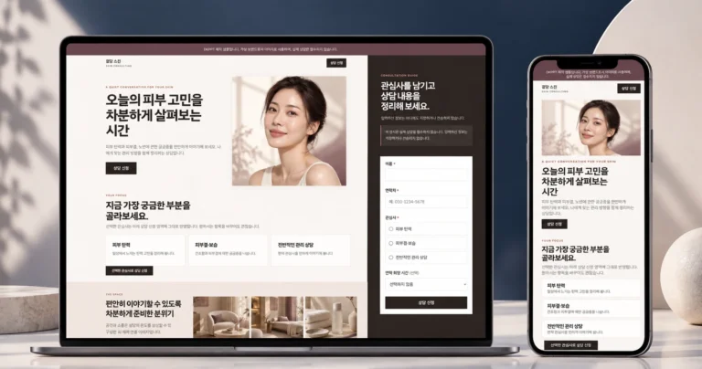 상담 신청 랜딩페이지 제작의 정보 흐름과 문의 전환 구조